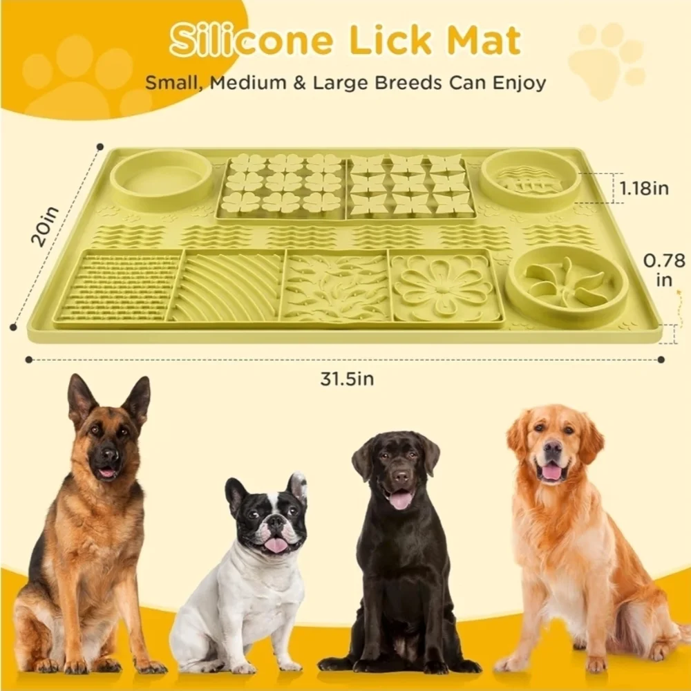 Interactive Yellow Dog Lick Mat